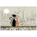Set de Table Bug Art Paris Chats Amoureux