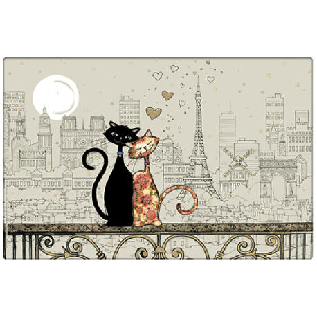 Set de Table Bug Art Paris Chats Amoureux