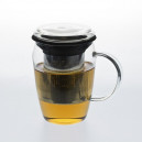 Mug infuseur 43 cl borosilicate noir
