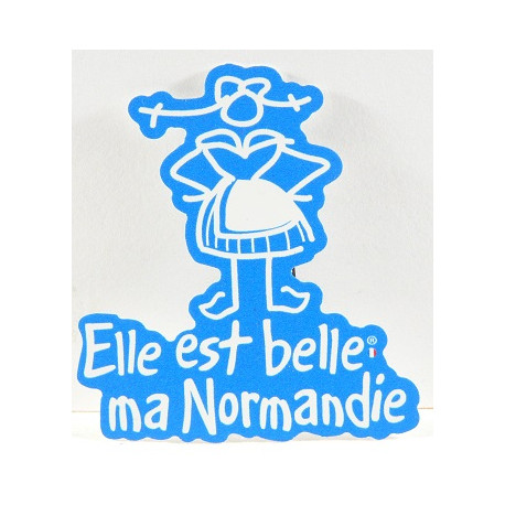 Magnet "Elle est belle ma Normandie" -  bleu