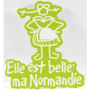 Magnet "Elle est belle ma Normandie" -  vert