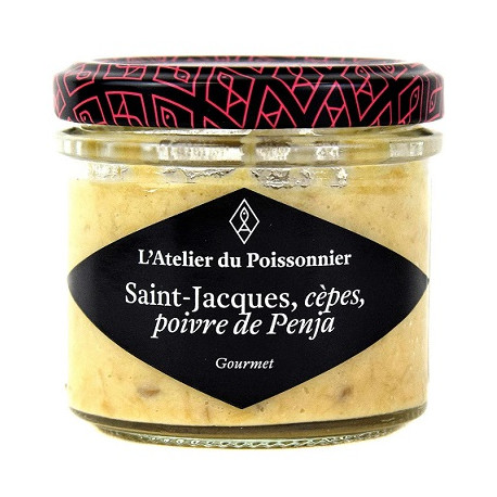 Rillettes de Saint-Jacques, Cèpes, Poivre de Penja - Pot de 90g