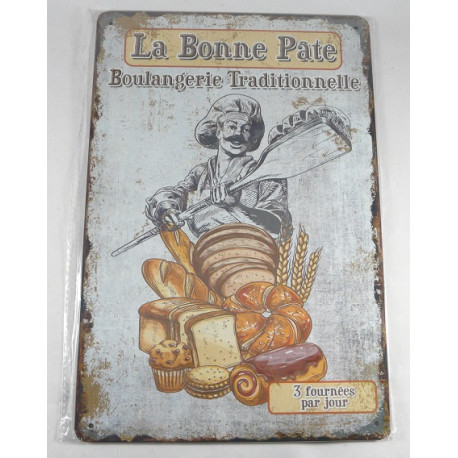 Plaque Métal "La Bonne Pâte"