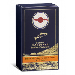 Sardines à l'Huile d'Olive Vierge Extra & Poivre - 80g