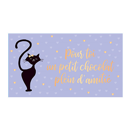 Mini Tablette Chocolat Lait 40g "Pour Toi, Un Petit Chocolat plein d'Amitié"