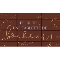 Mini Tablette Chocolat Noir 40g "Pour Toi, Une Tablette de Bonheur!"