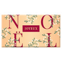 Tablette Chocolat Lait 40g "Joyeux Noël Floral"