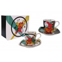 Coffret 2 Tasses 13cL + Soucoupes Encercles Kandinsky