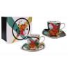 Coffret 2 Tasses 13cL + Soucoupes Encercles Kandinsky