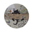 Magnet Rond Bug Art Chaton Branche