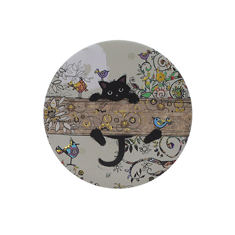 Magnet Rond Bug Art Chaton Branche