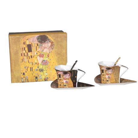 Coffret 2 Tasses Soucoupes et Cuillères "Le Baiser" - Klimt