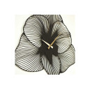 Sculpture Murale Métal Horloge Fleur
