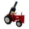 Support bouteille Métal Tracteur Rouge