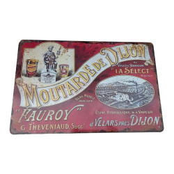 Plaque Métal Moutarde de Dijon