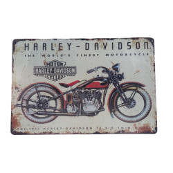 Plaque Bois Moto Harley...