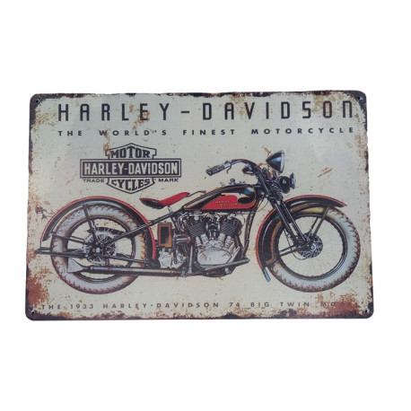 Plaque Bois Moto Harley Davidson