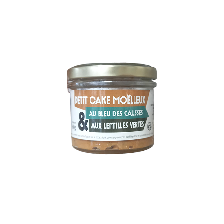Petit Cake Moëleux au bleu des Causses et aux lentilles vertes - 60g
