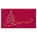 Tablette Chocolat Noir 40g "Joyeux Noël" (Sapin Coeurs)