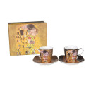 Coffret 2 Tasses 13cL + Soucoupes "Le Baiser" de Klimt