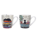 Duo Mini Mug Bug Art Chaton Livres/Bureau