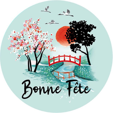 MAGNET ROND BONNE FÊTE