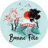 MAGNET ROND BONNE FÊTE