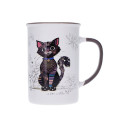 MUG TIMBALE DROIT 360ML CHAT NOIR