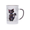 MUG TIMBALE DROIT 360ML CHAT NOIR