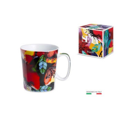 TASSE FLEURIE COLORÉE NOIR...