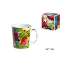 TASSE FLEURIE COLORÉE VERT 430ML