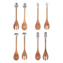 Couverts à salade Acacia Tropical