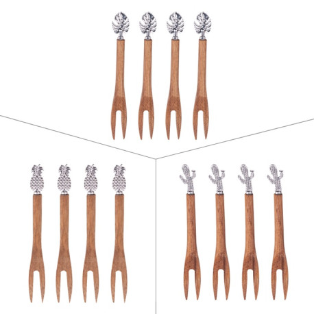 Set de 4 piques Acacia tropical