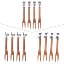 Set de 4 piques Acacia animaux