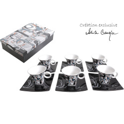 Coffret 6 Tasses café 90mL...