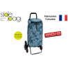 Poussette 6 roues feuilles vertes sidebag