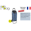 Poussette 2 roues hexagone bleu sidebag