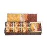 Coffret 6 tasses + soucoupes Larmes d'or