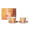 Coffret 2 Tasses 250mL + Soucoupes - "Larmes d'or" Klimt