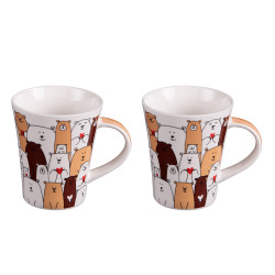 Coffret 2 Mugs Teddy 39cL