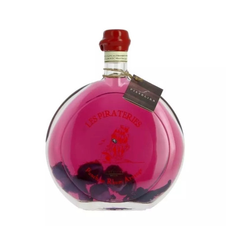 Punch au Rhum arrangé Litchi Framboise - Pirateries - 50cL