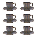 Coffret 6 Tasses Café 9cL Liv Bleu