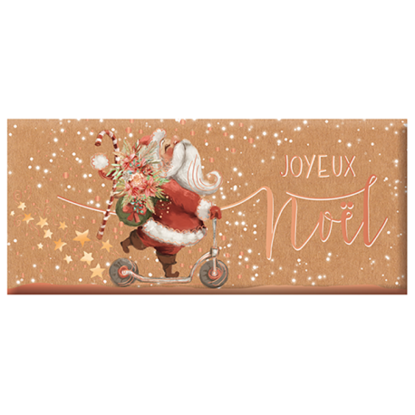 Tablette Chocolat au Lait 30g "Joyeux Noël Trottinette"