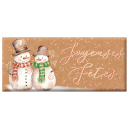 Tablette Chocolat au Lait 30g "Joyeuses Fêtes Bonhommes de Neige"