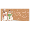 Tablette Chocolat au Lait 30g "Joyeuses Fêtes Bonhommes de Neige"