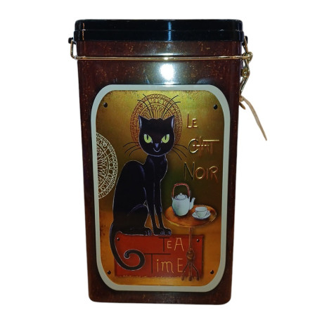 Boite à Café Rectangle Hermétique Chat Noir 500g