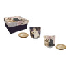 Coffret 2 Tasses 120mL + soucoupes Chat Florabelle