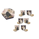 Coffret 6 Tasses 120mL + soucoupes Chat Florabelle