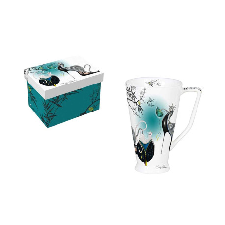 Mug XL 500mL "Sakura Bleu-Catitudes" - de M. Robertson