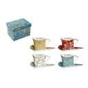 Coffret 4 Tasses 90mL + soucoupes "Les Amandiers" de Van Gogh